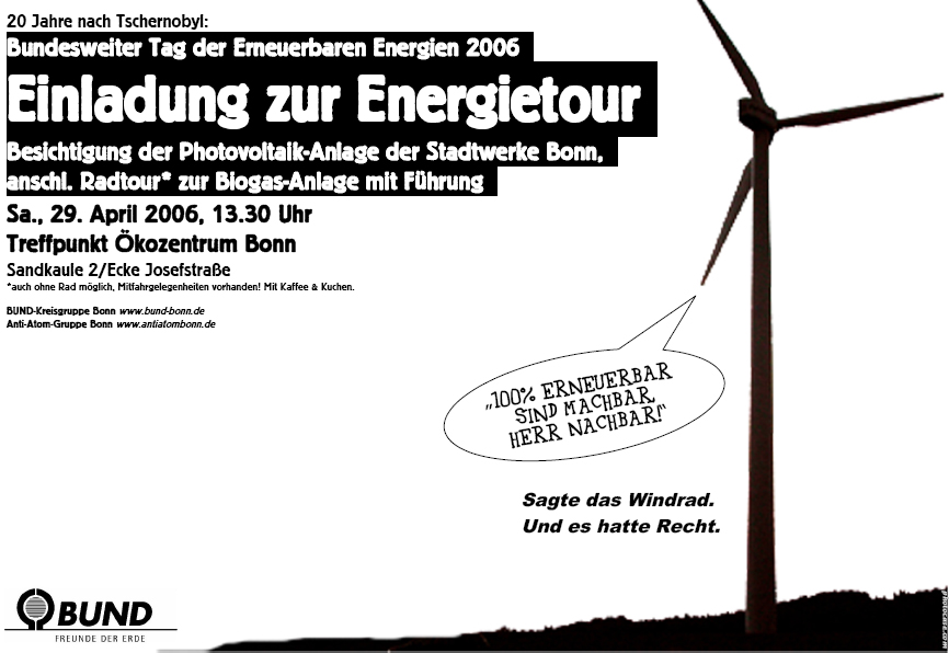 Plakat zum Tag der Erneuerbaren Energien 2006
