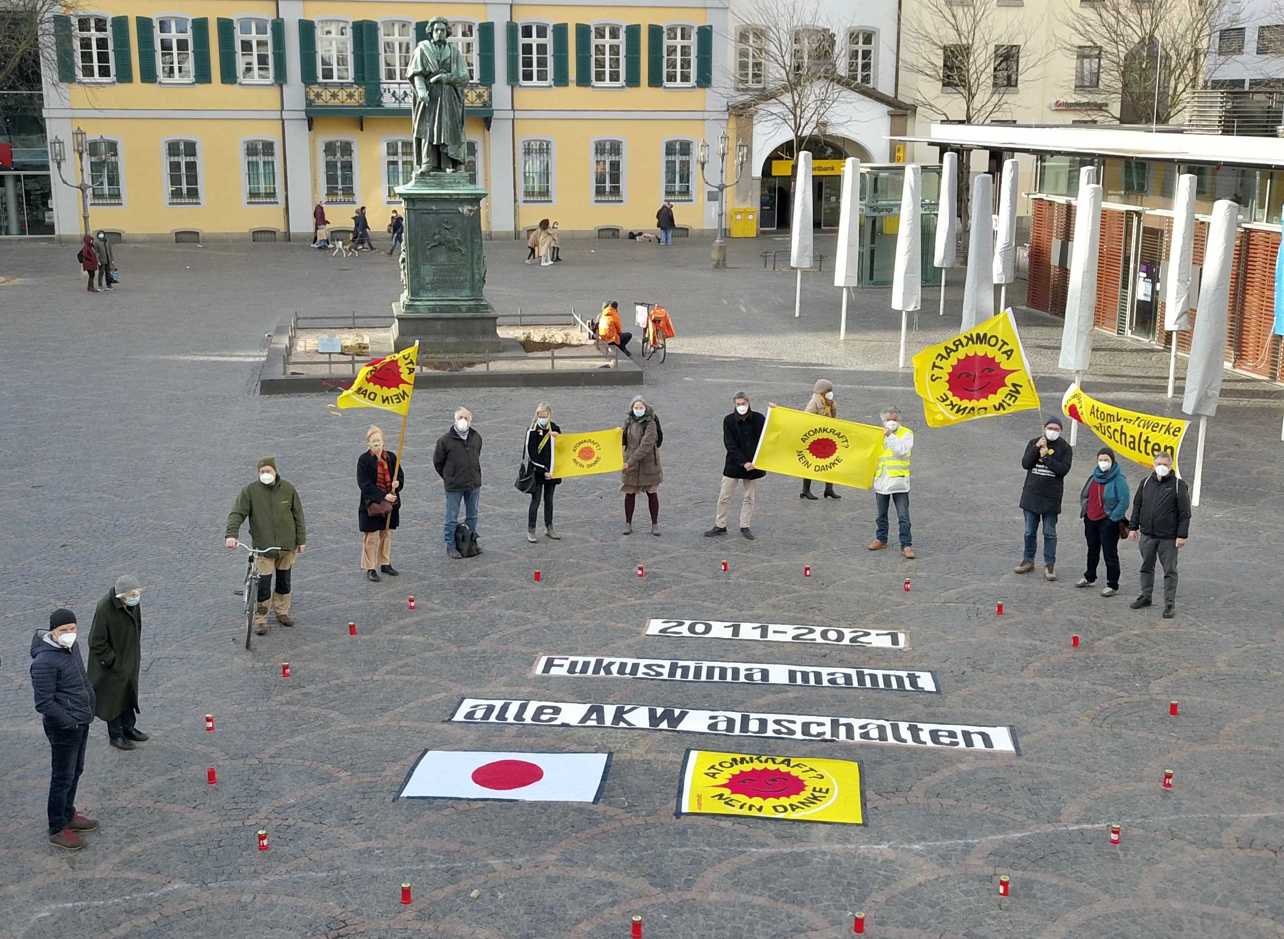 Fukushima Mahnwache Münsterpaltz 2021